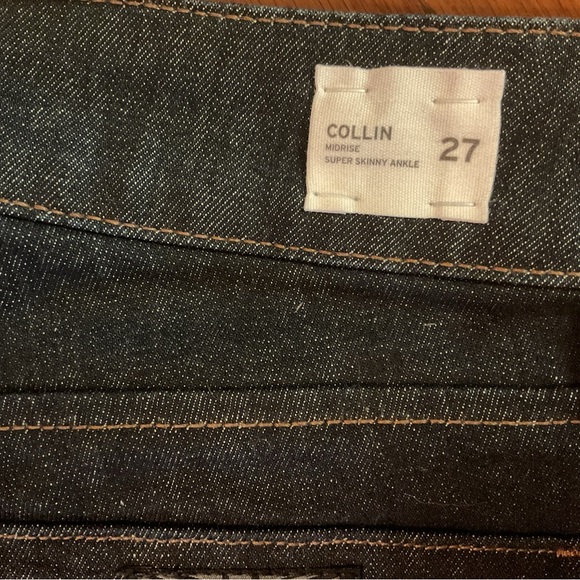New Hudson Collin Tarpit Jeans Dark Wash Mid Rise Skinny Ankle Jeans Denim - Picture 10 of 16